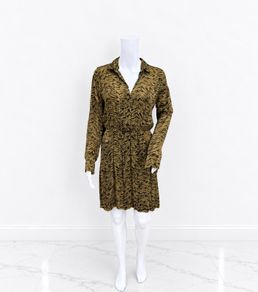 Pre Owned Primark Zebra Print Mini Shirt Dress