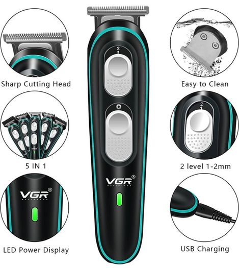Professional Hair Clippers for Men Kids USB Rechargeable Hair Trimmer Cordless Electric Hair Clippers Haircutting Kit 4 Guide Combs (FREE POSTAGE)
