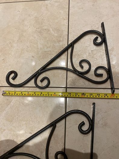 Cast iron hanging baskets hooks