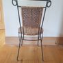 Stunning Design Show Piece Wrought Iron and Rattan Chair Image 6