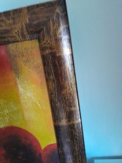 2 paintings in brown and gold frames, lovly autumn colours