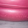 Red Leather curved sofa.. very large! Image 3