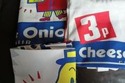 Mr Tayto Set. "Apron,Big Cushion Cover &amp; Carrier Bag
