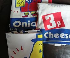 Mr Tayto Set. "Apron,Big Cushion Cover & Carrier Bag