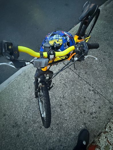 kid bike and helmet
