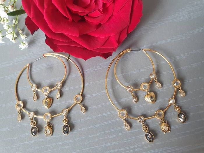 Swarovski crystal earrings hoops