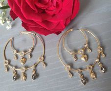 Swarovski crystal earrings hoops