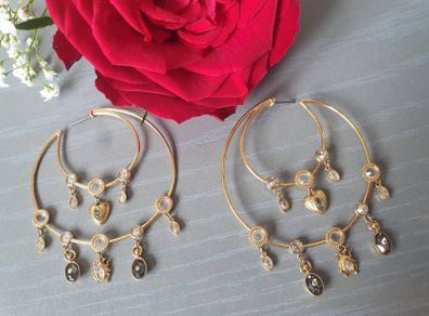 Swarovski crystal earrings hoops