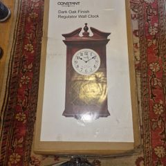 Regulator Wall Clock Dark oak finish