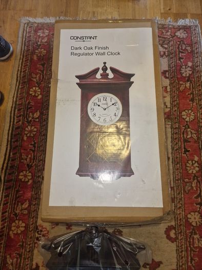 Regulator Wall Clock Dark oak finish