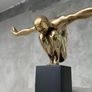 Large bronze statue on custom stand Image 3
