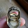 Vintage rose print Oval shape ring Image 3