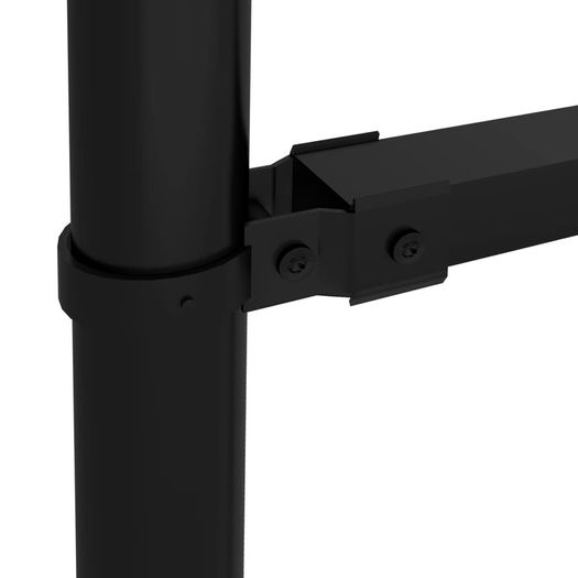 Garden Fence with Spear Top Steel  Black