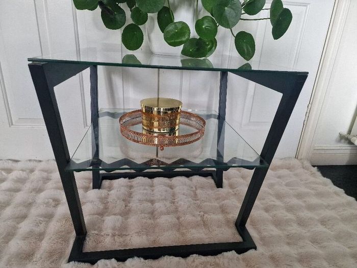 Glass coffee table