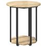 Side Table Set of 2, Sonoma Oak Wood and Metal Image 5