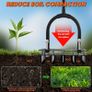 Lawn Aerator Tool, Lawn Aerator with 15 Iron Spikes, Automatic Leaf and Dirt Cleaning with Spring-Loaded Design, Metal Manual Aerator for Loosening Soil Aerating Patio, Yard, Garden Image 5