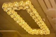 Rectangle crystal chandelier Stainless Steel 700 x 300mm