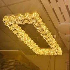 Rectangle crystal chandelier Stainless Steel 700 x 300mm