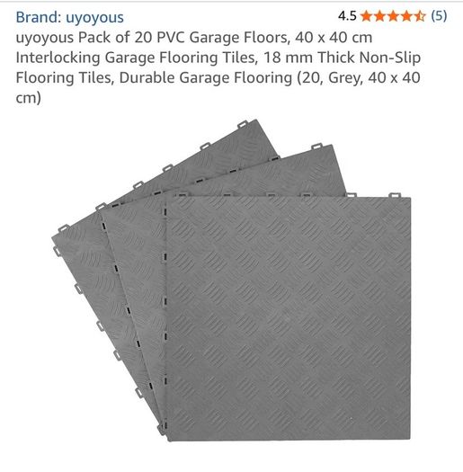 Floor plastic-rubber interlock tiles 40cm x 40cm (20)