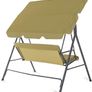 Garden Hammock 3 Seater Swing Chair Patio Bench Seat with Canopy Outdoor - Olive Image 2