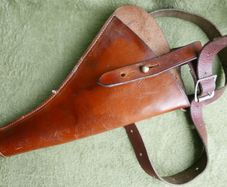 Vintage Original British WWI Officer Pattern 1914 Open Top Revolver Holster