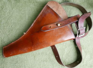 Vintage Original British WWI Officer Pattern 1914 Open Top Revolver Holster