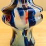 Large 1980s Hand Blown Art Glass Vase Image 3