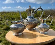 Antique Victorian Large Three Piece Teaset