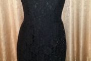 Wallis black lace midi dress size UK8 EU36 Postage inluded