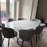 Marble oval table with 6 chairs Image 9