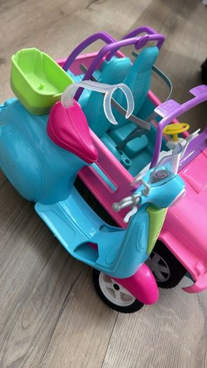 Barbie Car, moped and dolls