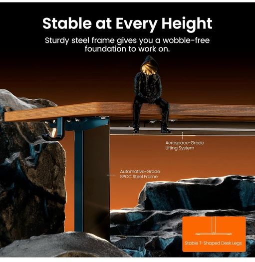 Electric Standing Desk Height Adjustable 120 x 60cm, Sit Stand Desk with 4 Memory Smart Pannel for Home Office with Splice Board