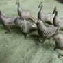 Vintage Dhokra Brass Crow Figurine or Ornament Lost Wax, Tribal India Cast Bronze (25 each) Image 3