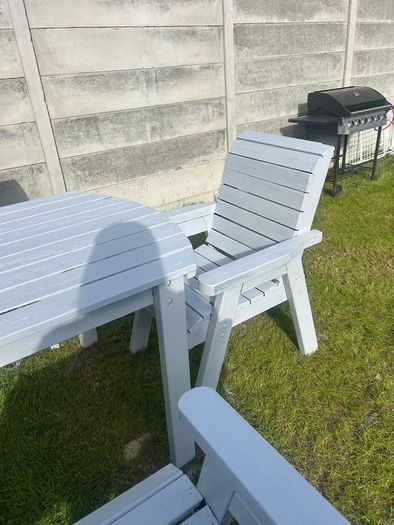 large garden table and chairs