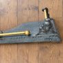 Antique Victorian Cast Iron & Brass Fireplace Fender Ornate Original Image 3