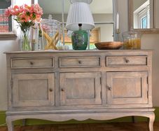 Beautiful Solid Wood Antique French Style Sideboard