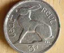 Ireland 1939 3 pence 3d Low Mintage coin