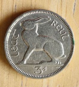 Ireland 1939 3 pence 3d Low Mintage coin