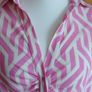 BNWTS Dunnes ladies pink and white short sleeve blouse size 18 Image 2