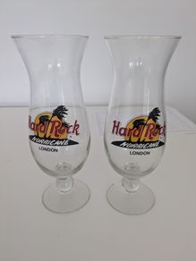 Hard Rock Hurricane Glasses  x 2