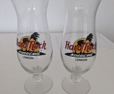 Hard Rock Hurricane Glasses  x 2