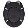 Toilet Seats with Soft Close Lids 2 pcs MDF Black Image 5
