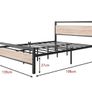 4ft6 Double Bed Frames with Wood Headboard Image 7