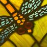 Vintage Tiffany-style Dragonfly square table lamp Image 8