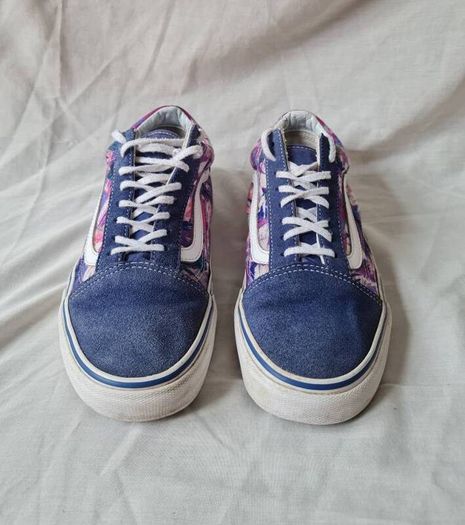 vans old skool multi paint Size 6 eu 37 blue I'm great condition