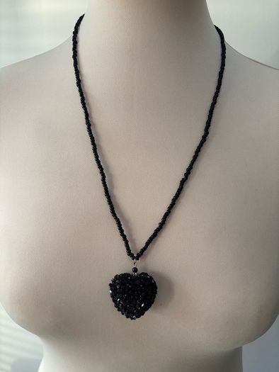 Vintage Beads with Heart Pendant