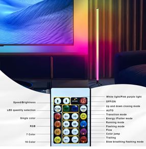 1pc LED RGB Ambient Light with Sound Sensor, USB-Powered Infrared Remote Control