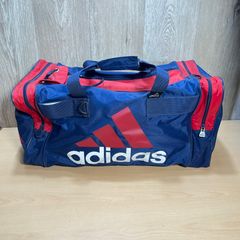 Adidas Duffle Bag - Blue Red Gym Travel Sports - Spell Out - 90s