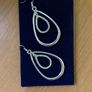 Silver tone drop earrings Image 3