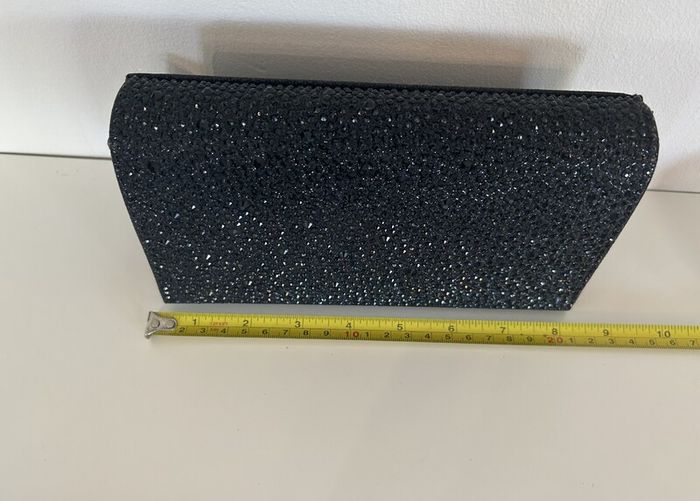 Brand-new Black Sequins Envelope Clutch Bag with Detachable Chain Strap